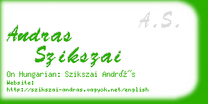 andras szikszai business card